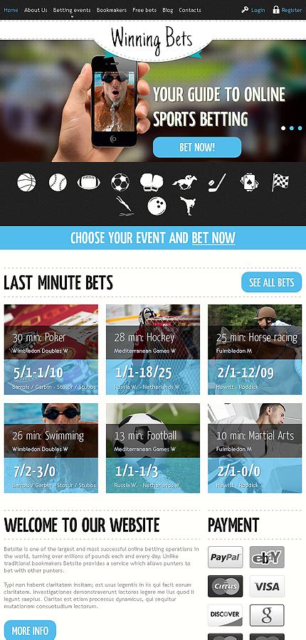 online betting responsive website template free download|56 Online Betting Website Templates and Themes .
